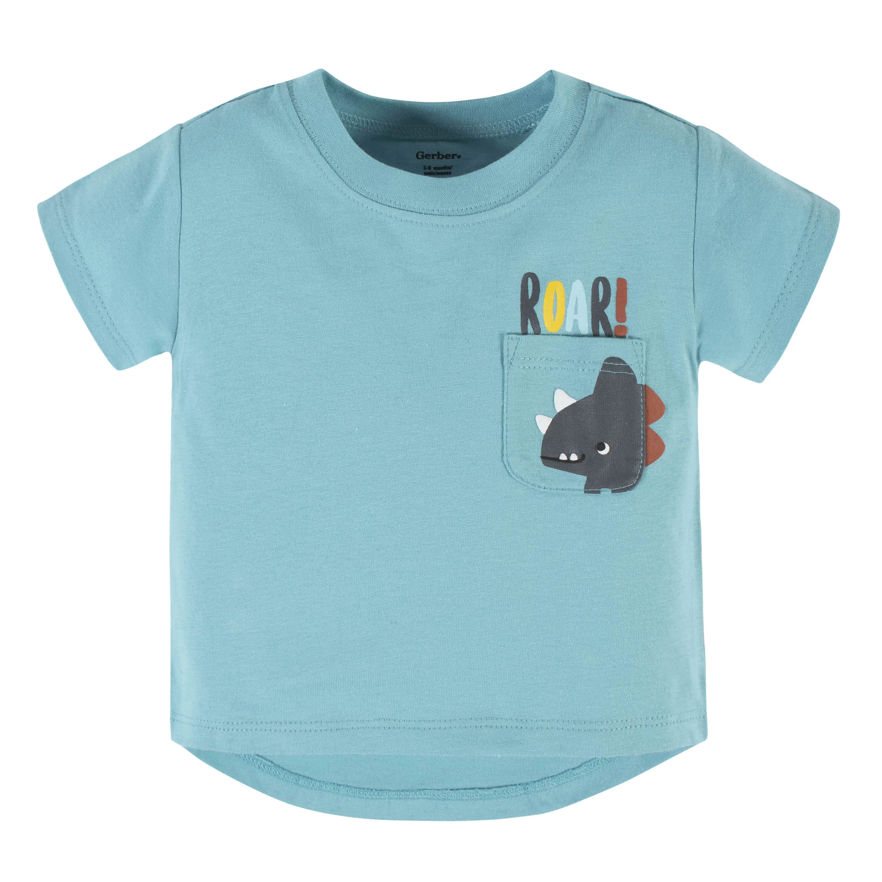 2-Piece Baby & Toddler Boys Dino Blues Pocket Tee & Knit Shorts Set