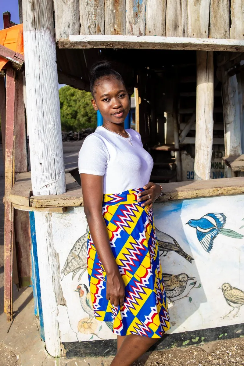 African Wrap Skirt In Amazing Kente