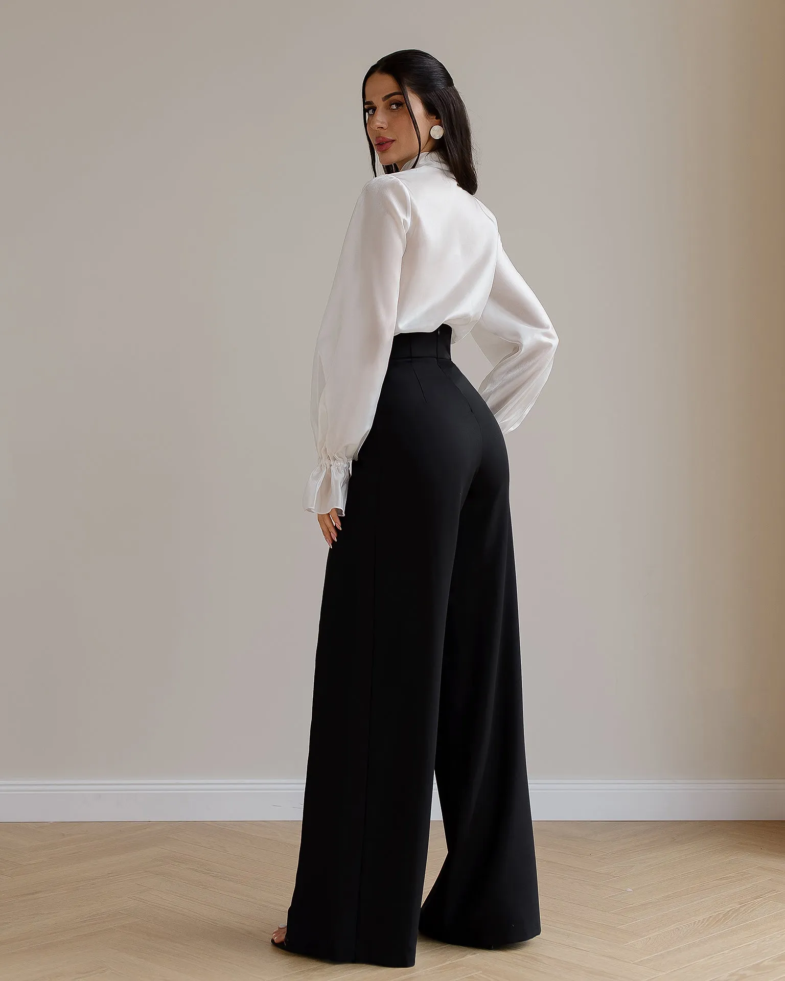 Black High Waist Palazzo Pants