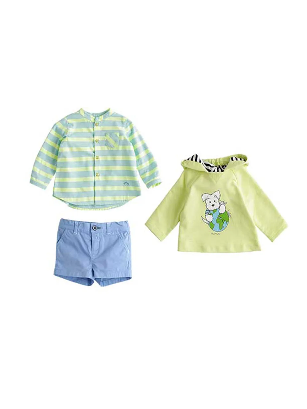 Blue Bermuda Baby Shorts