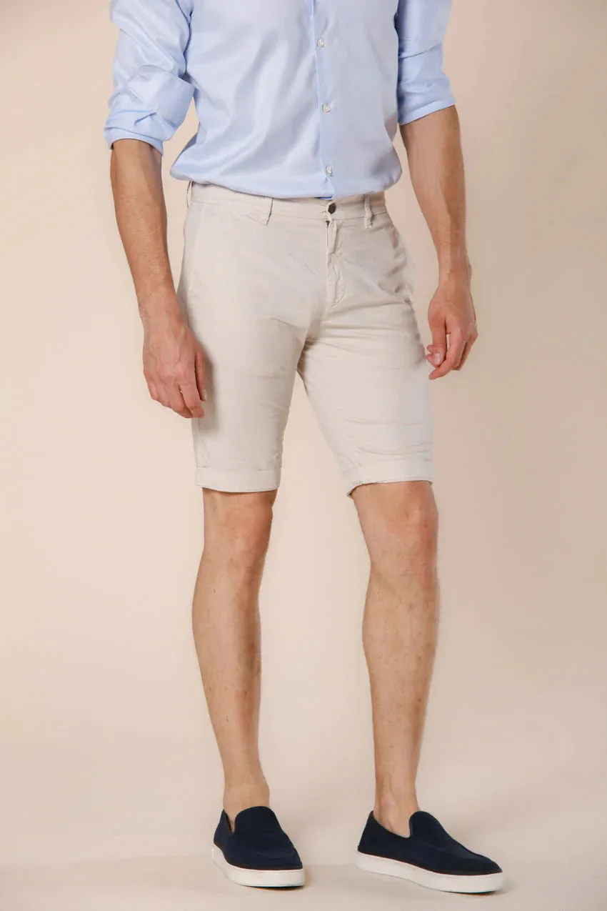 Bone Stretch Cotton Bermuda Shorts - Mason's