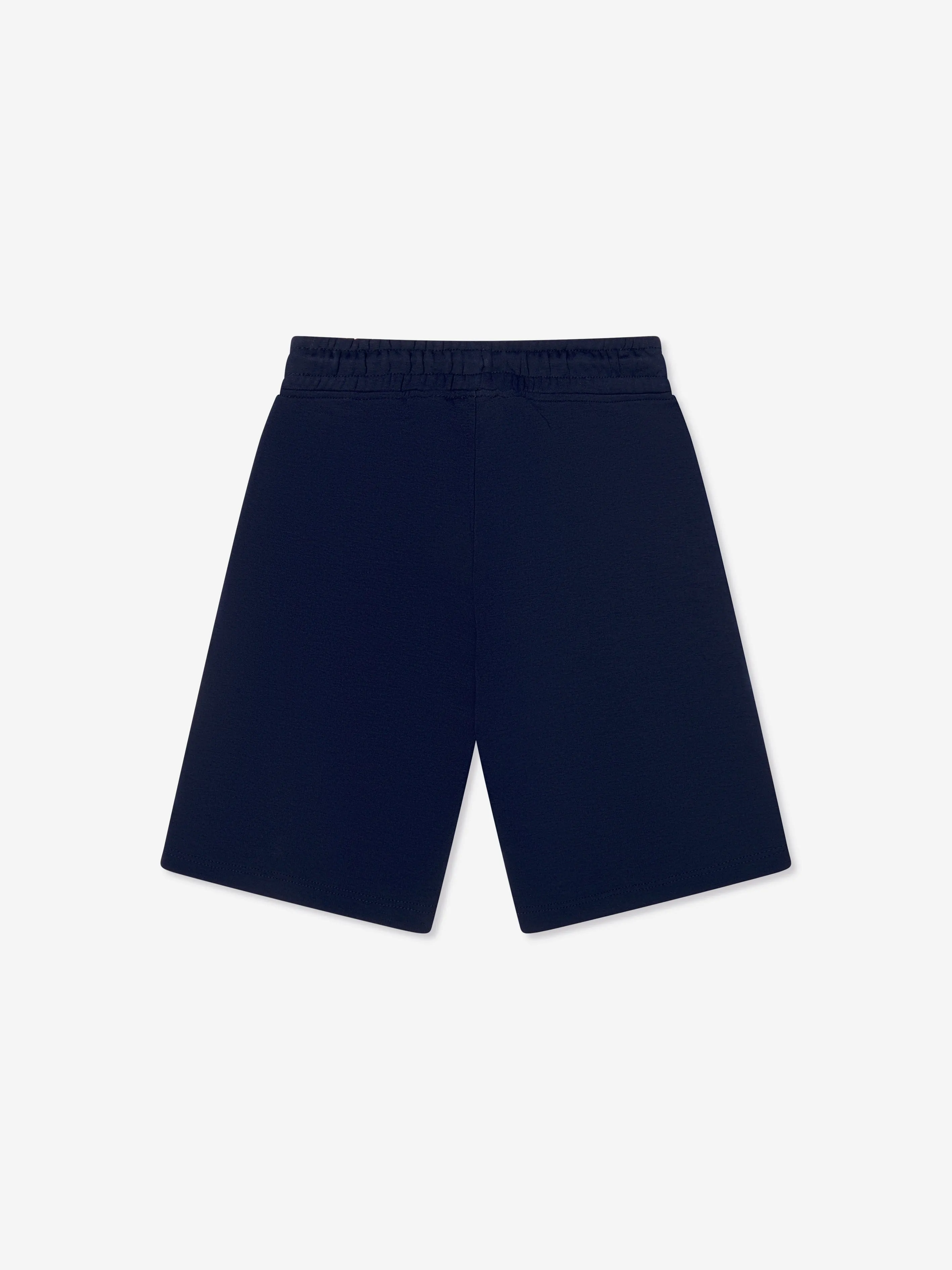 BOSS Boys Logo Stripe Bermuda Shorts In Navy