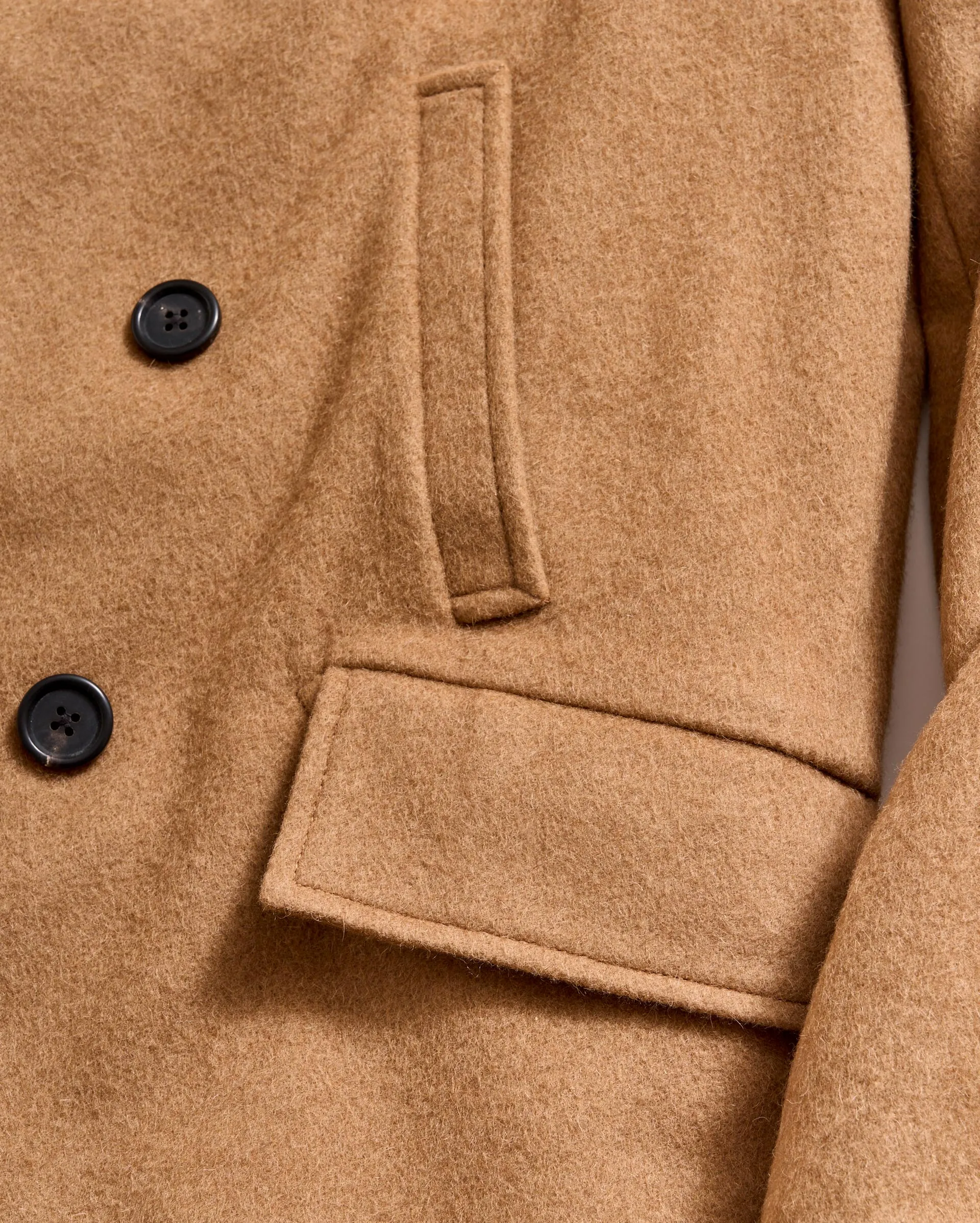 Camel Hair Bond Peacoat