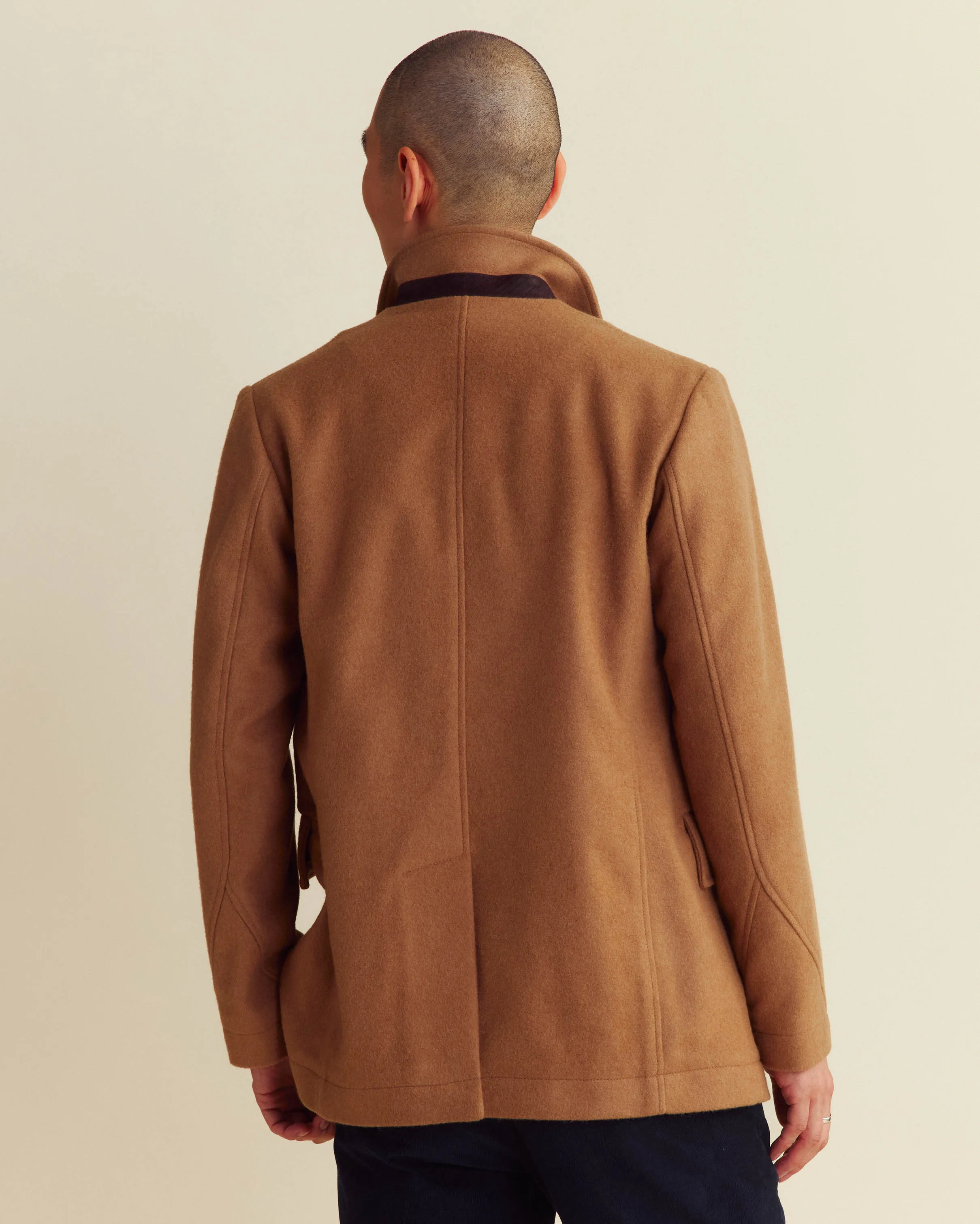 Camel Hair Bond Peacoat