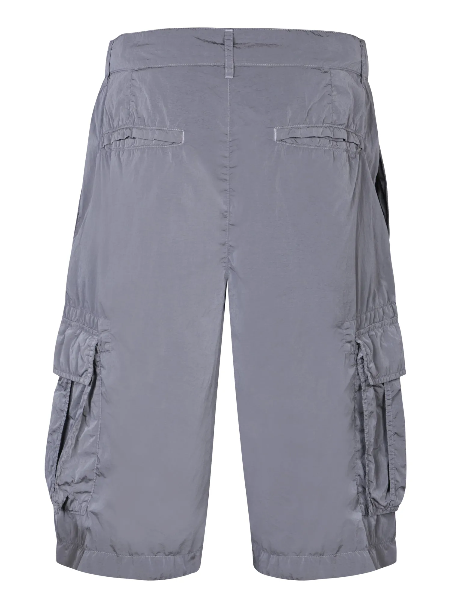 Cargo denim grey bermuda shorts