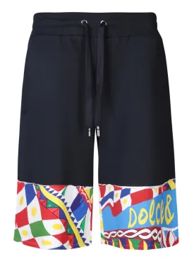 Carretto Siciliano print multicolor bermuda shorts