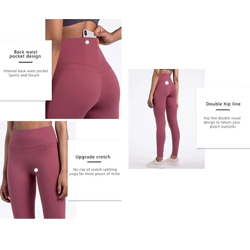 Compression Gym Leggings For Women With Back Pockets - Trendy Yoga Pants For Activewear