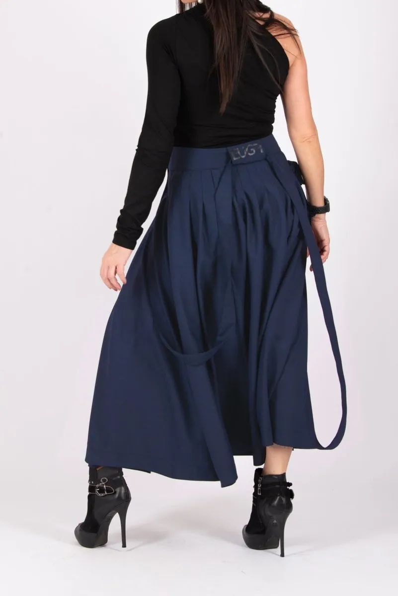 Dark Blue Long Skirt Zefira