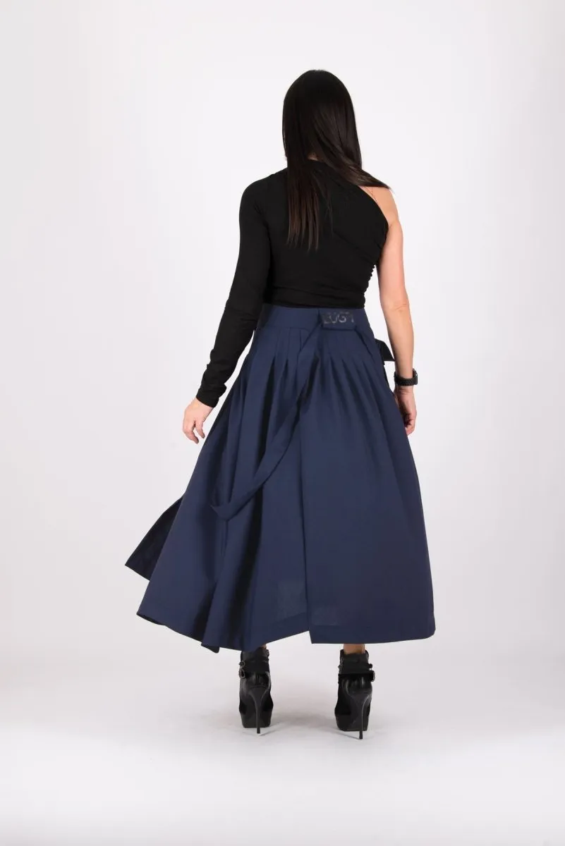 Dark Blue Long Skirt Zefira