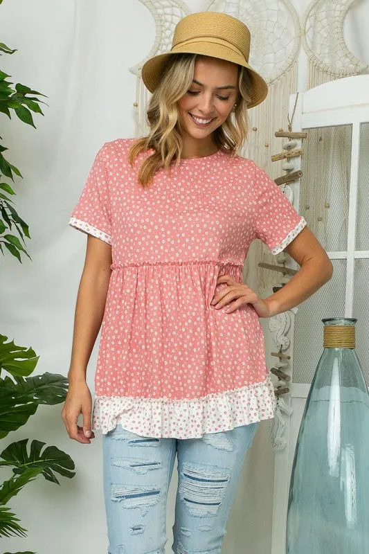 DIZZY FLORAL BABYDOLL TOP