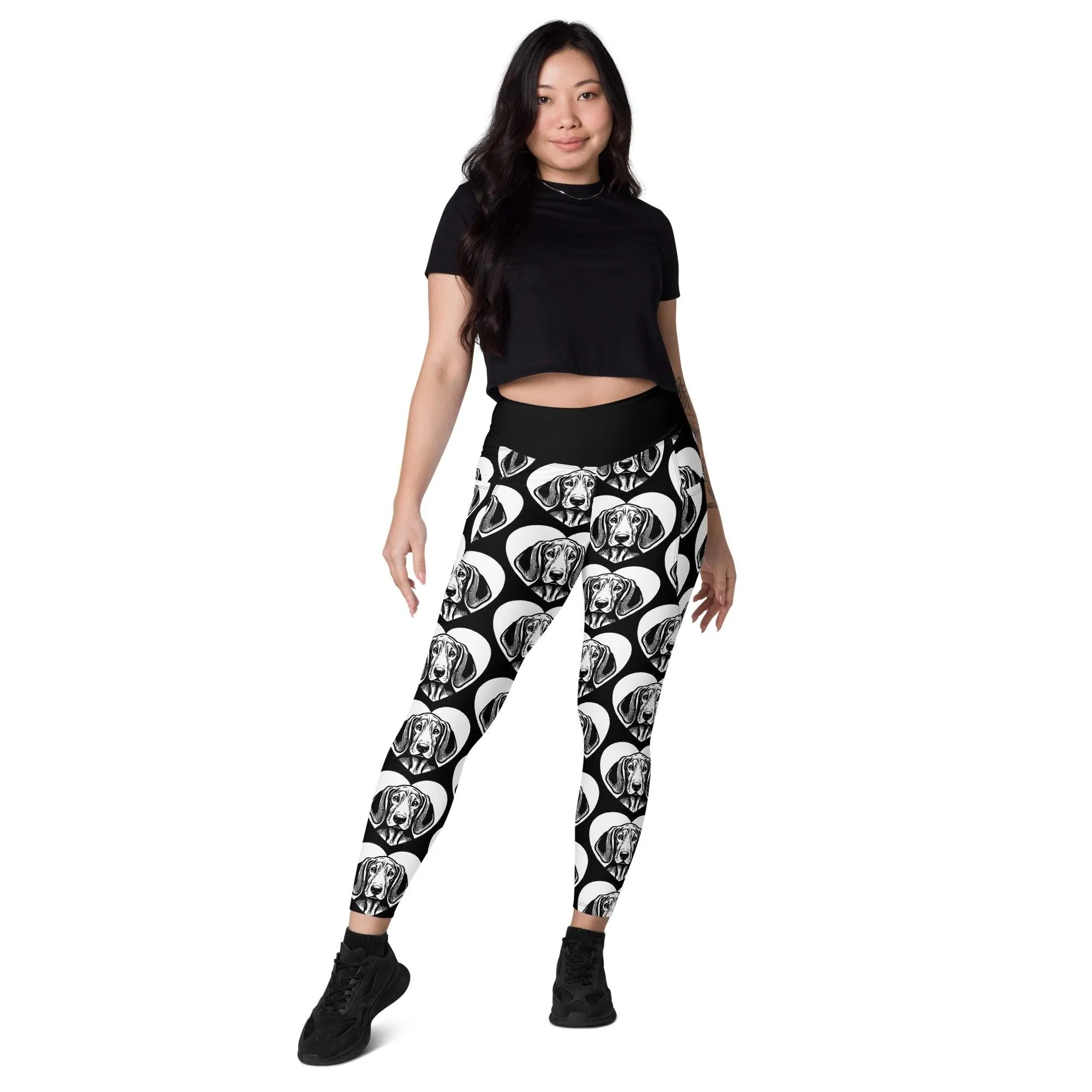 DOG BREED LEGGINGS with pockets - COONHOUND - HERTTAHOUND