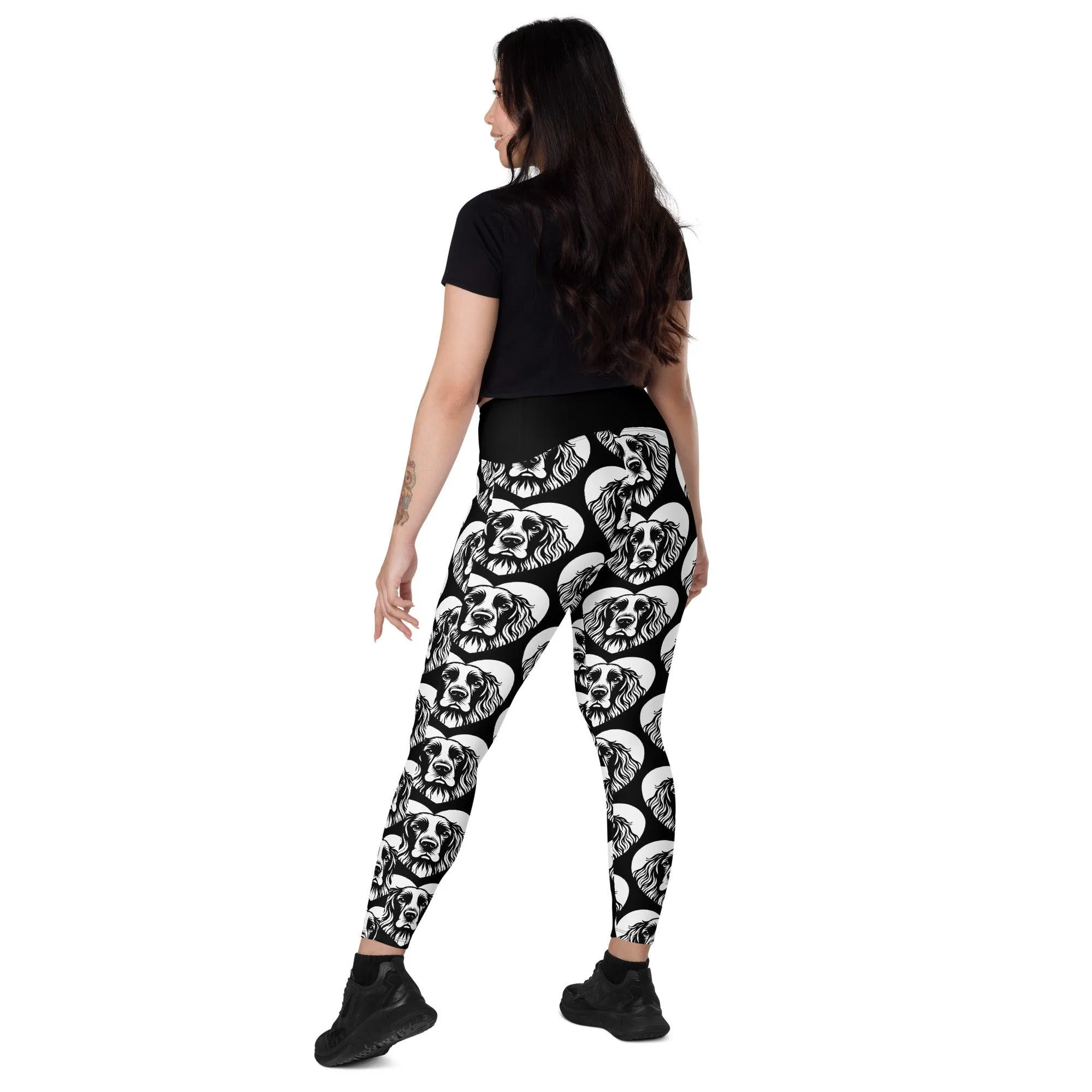 DOG BREED LEGGINGS with pockets - FIELD SPANIEL - HERTTAHOUND