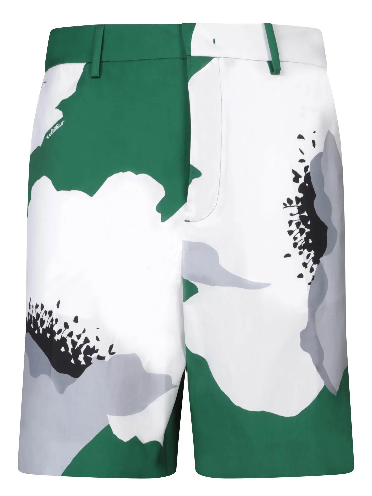 Flower Portrait green/white bermbuda shorts