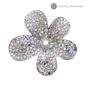 Flower Shape Rhinestone Button 120207RS