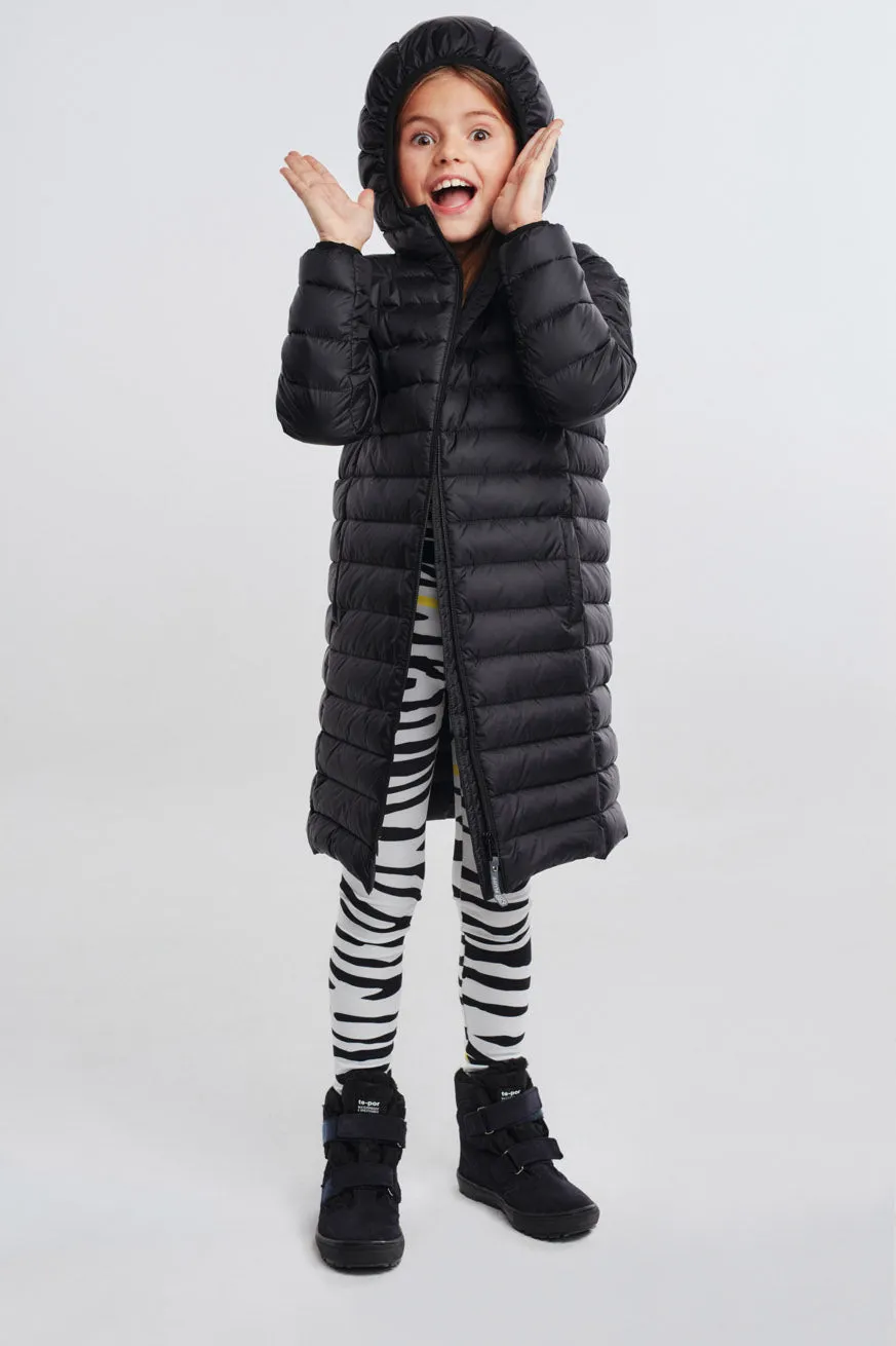 Fluff Kids Coat in Black Coffee