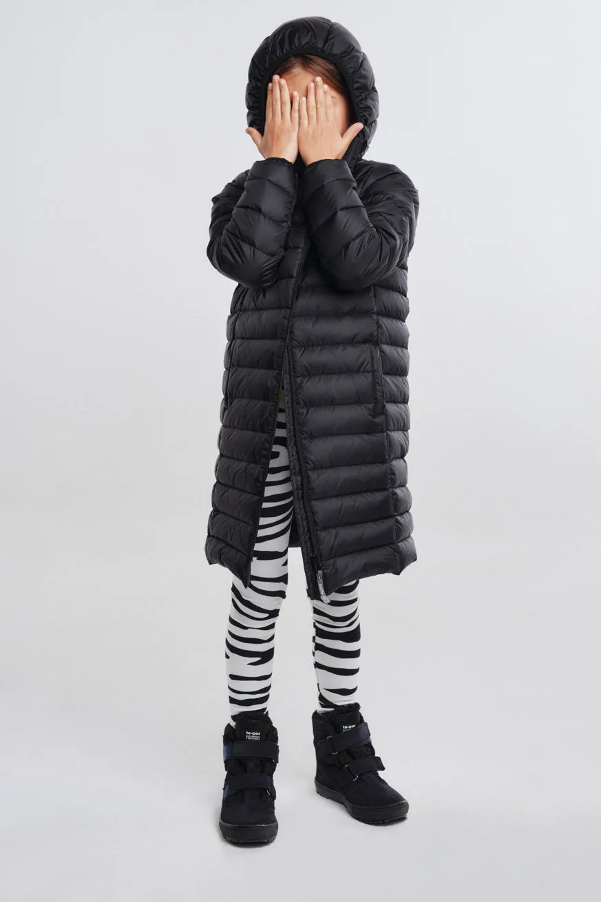 Fluff Kids Coat in Black Coffee