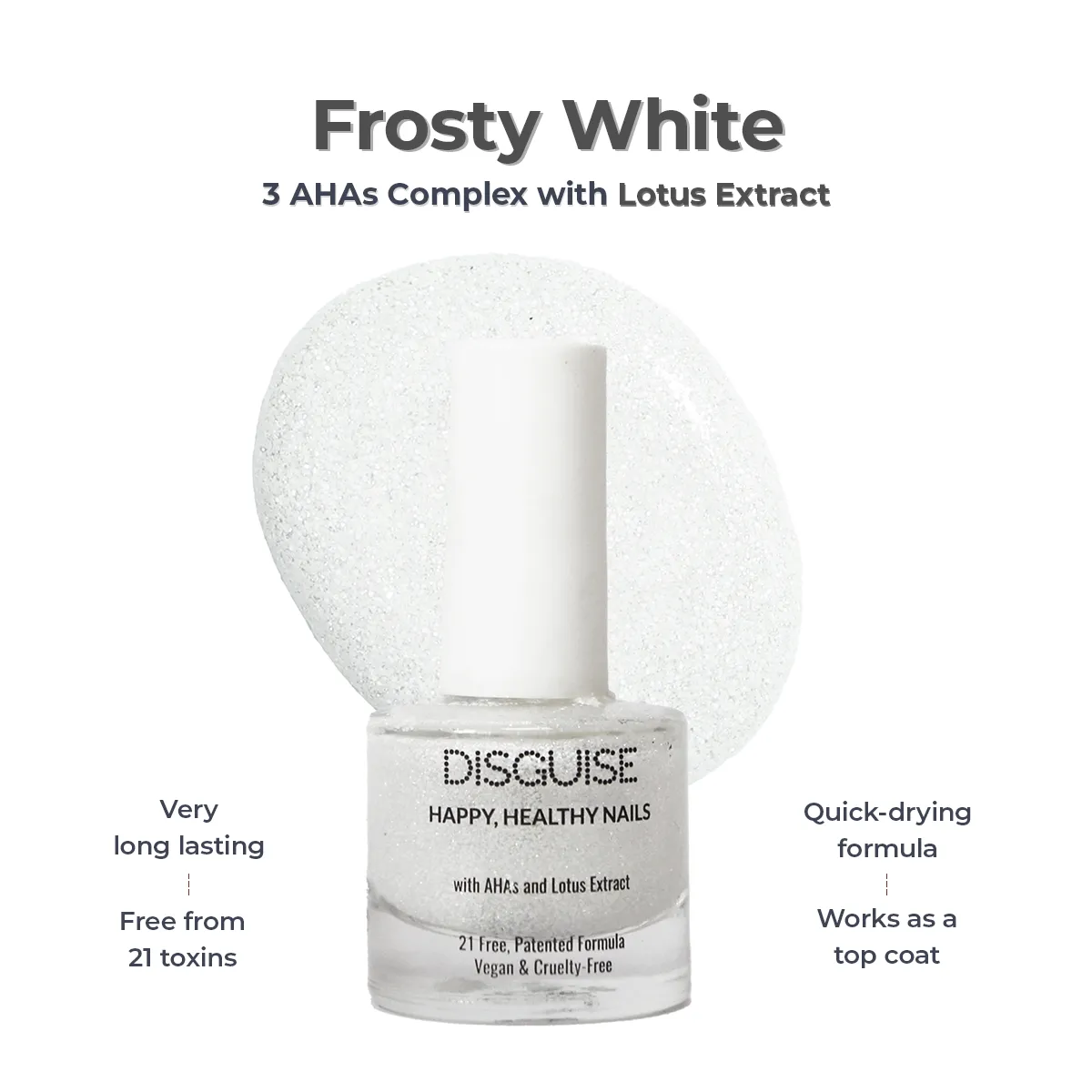 Frosty White 130, 21 TOXIN FREE | WITH AHA & LOTUS EXTRACT | INTENSE COLOR | 9 ml