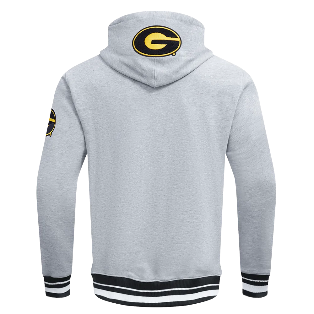 GRAMBLING STATE UNIVERSITY CLASSIC MEN'S STACKED LOGO PO HOODI (HEATHER GRAY/BLACK)