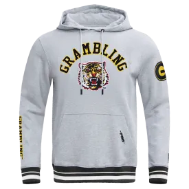 GRAMBLING STATE UNIVERSITY CLASSIC MEN'S STACKED LOGO PO HOODI (HEATHER GRAY/BLACK)