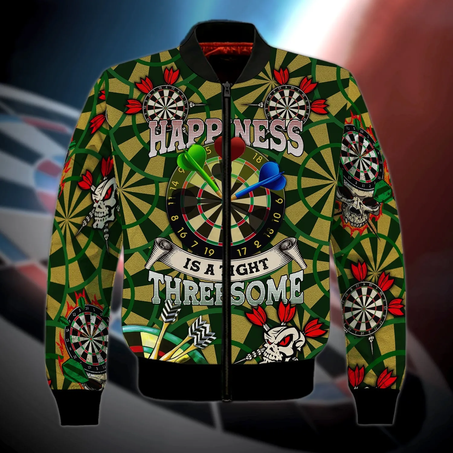 Happiness Is A Tight Threesome Darts 3D Full Printed Sweatshirt Hoodie Christmas Shirt