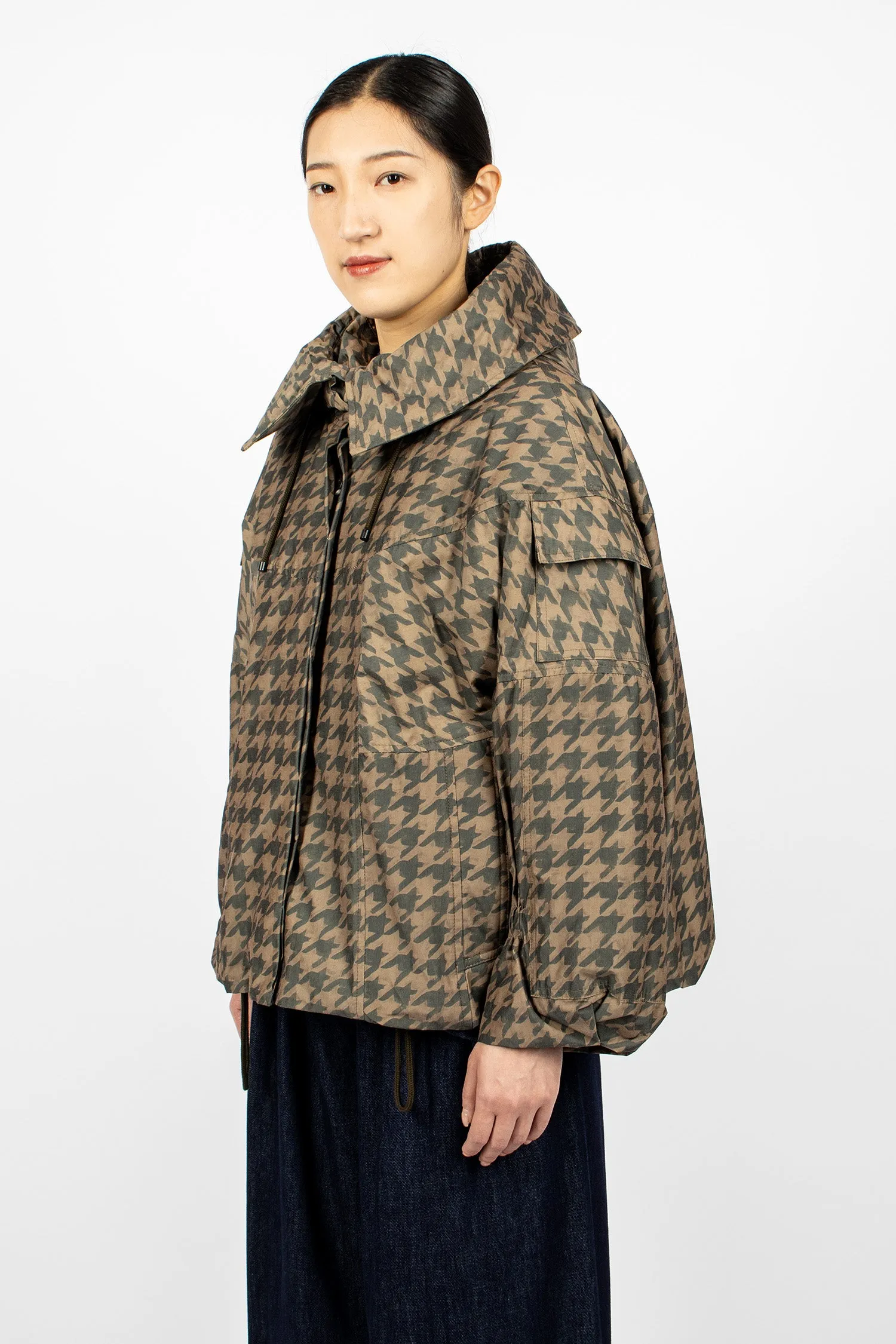 Hooded Padded Jacket Khaki