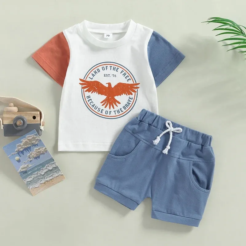 Independence Day 2pcs Baby Boys Clothes Set