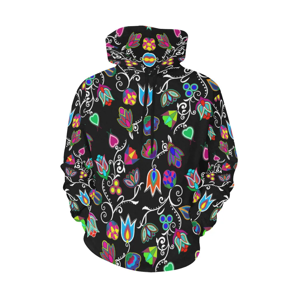 Indigenous Paisley - Black Hoodie for Women (USA Size)