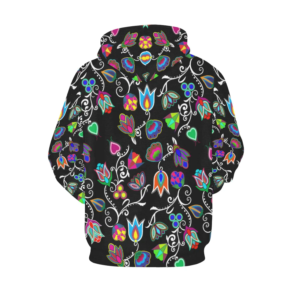 Indigenous Paisley - Black Hoodie for Women (USA Size)