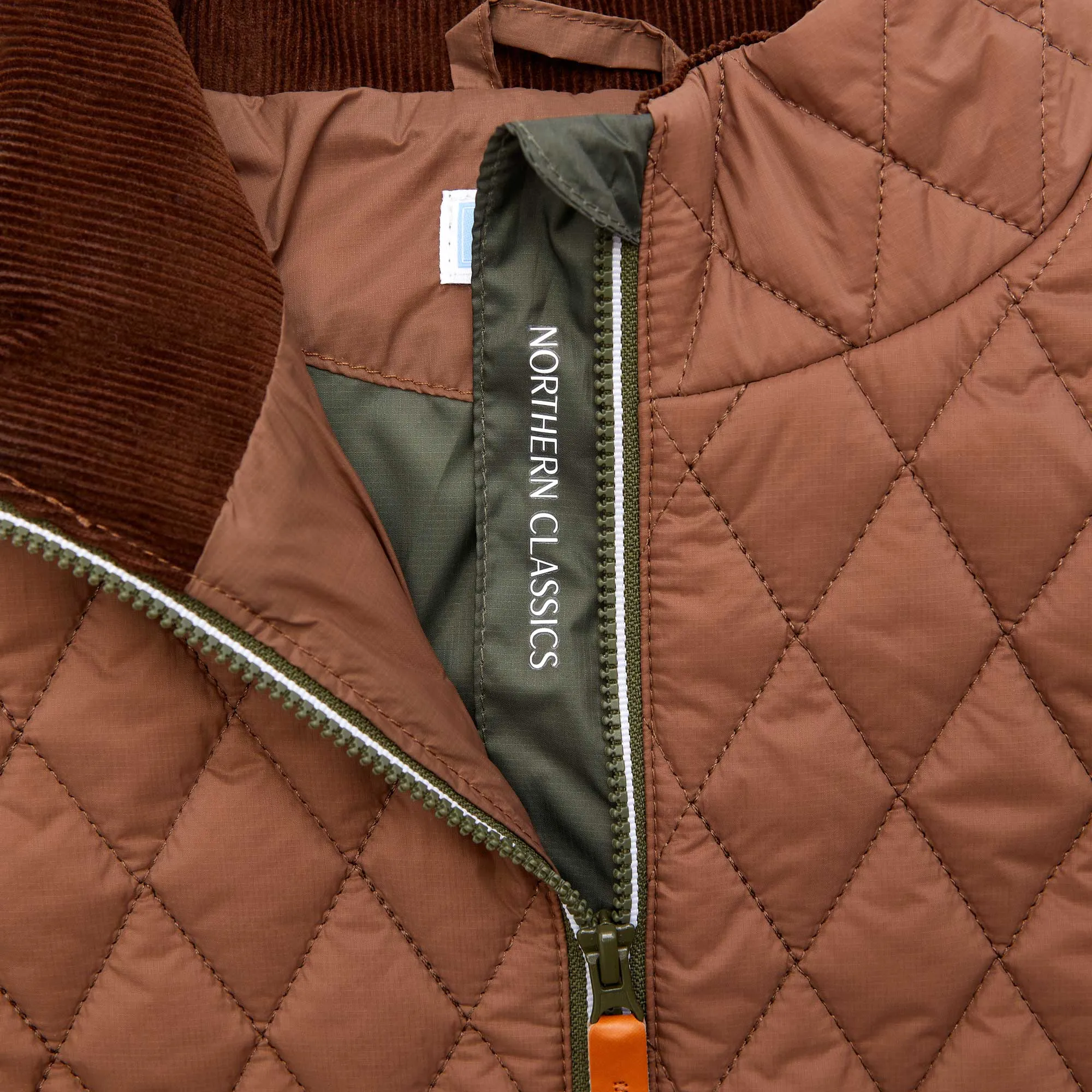 Kids' Quilted Puffer Jacket in Cocoa Brown