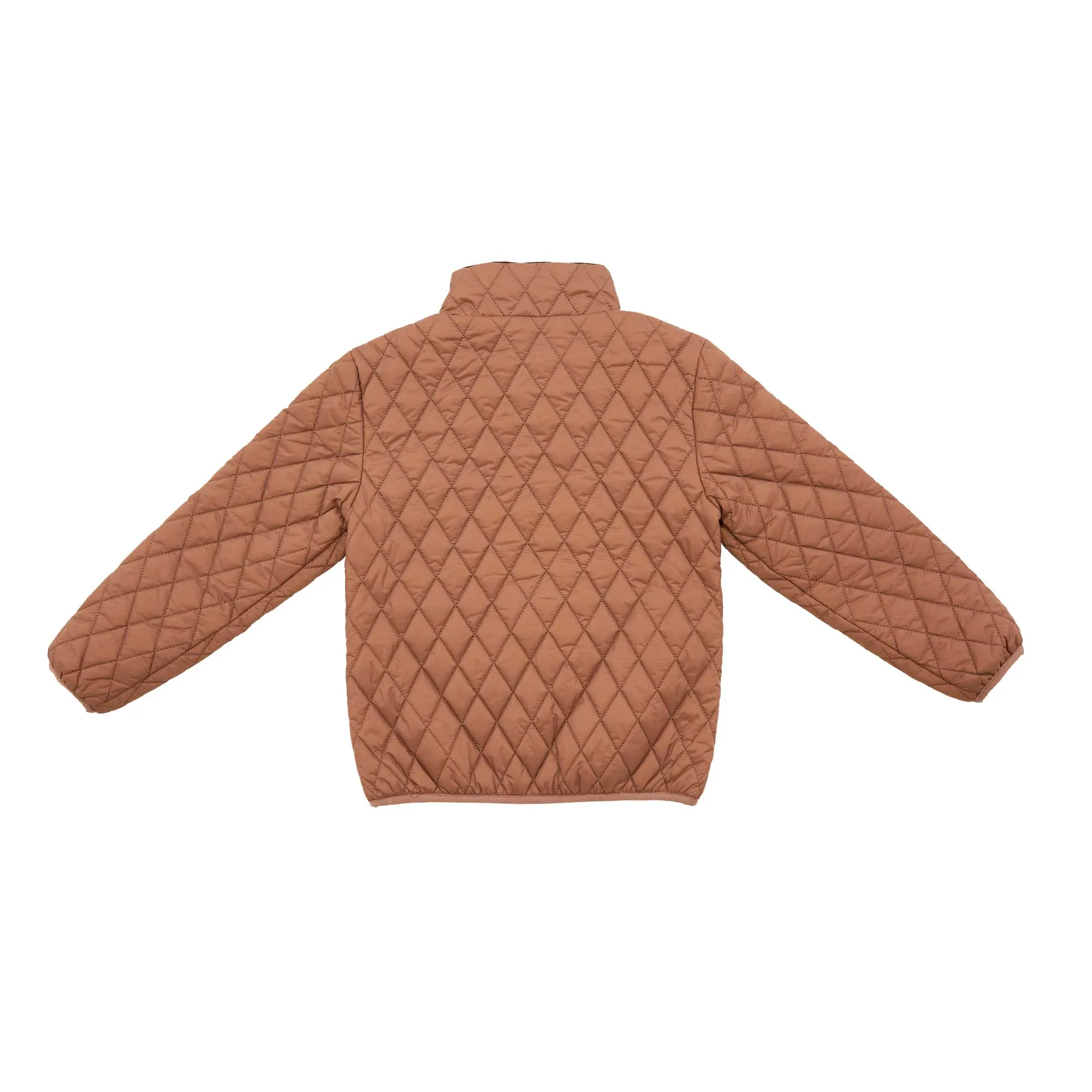 Kids' Quilted Puffer Jacket in Cocoa Brown