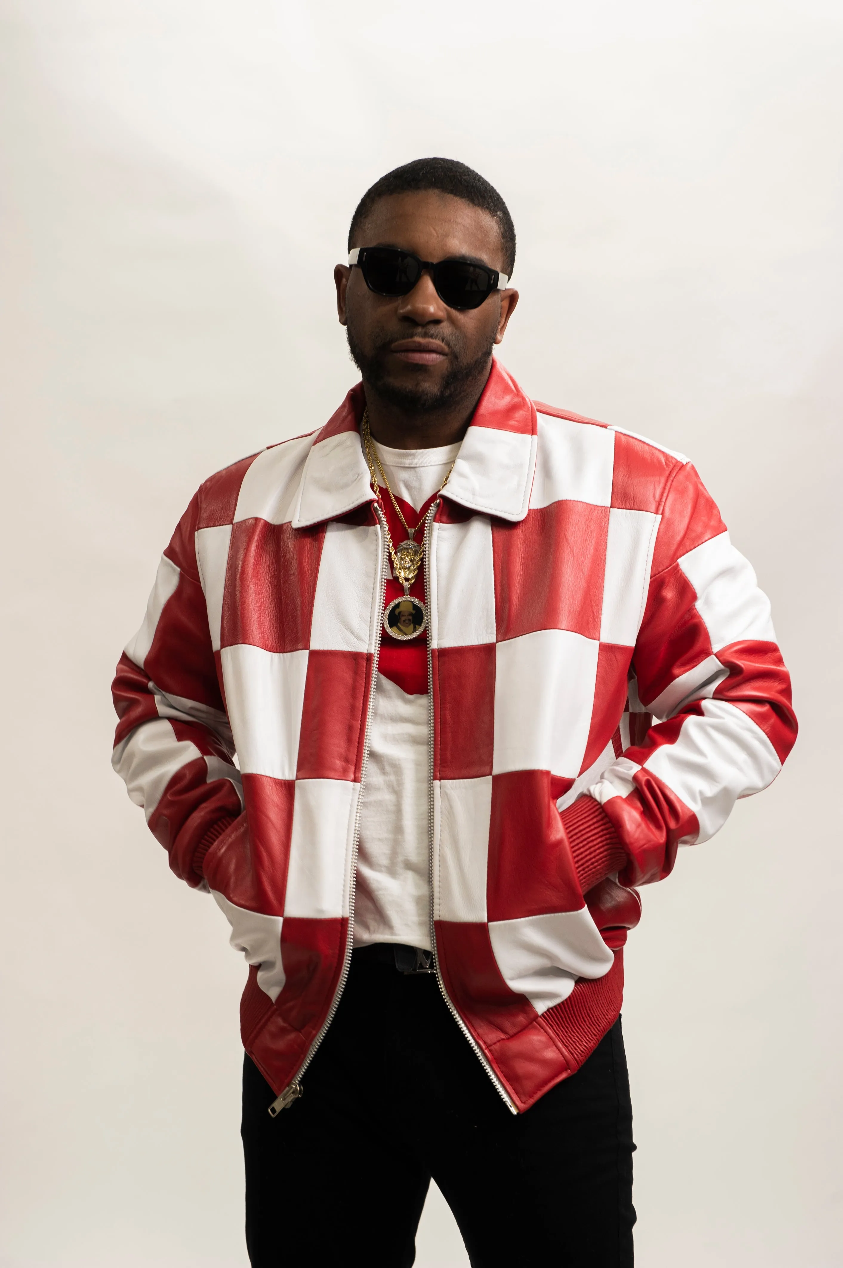 Men's Checkmate Jacket [White/Red]