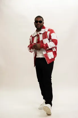 Men's Checkmate Jacket [White/Red]