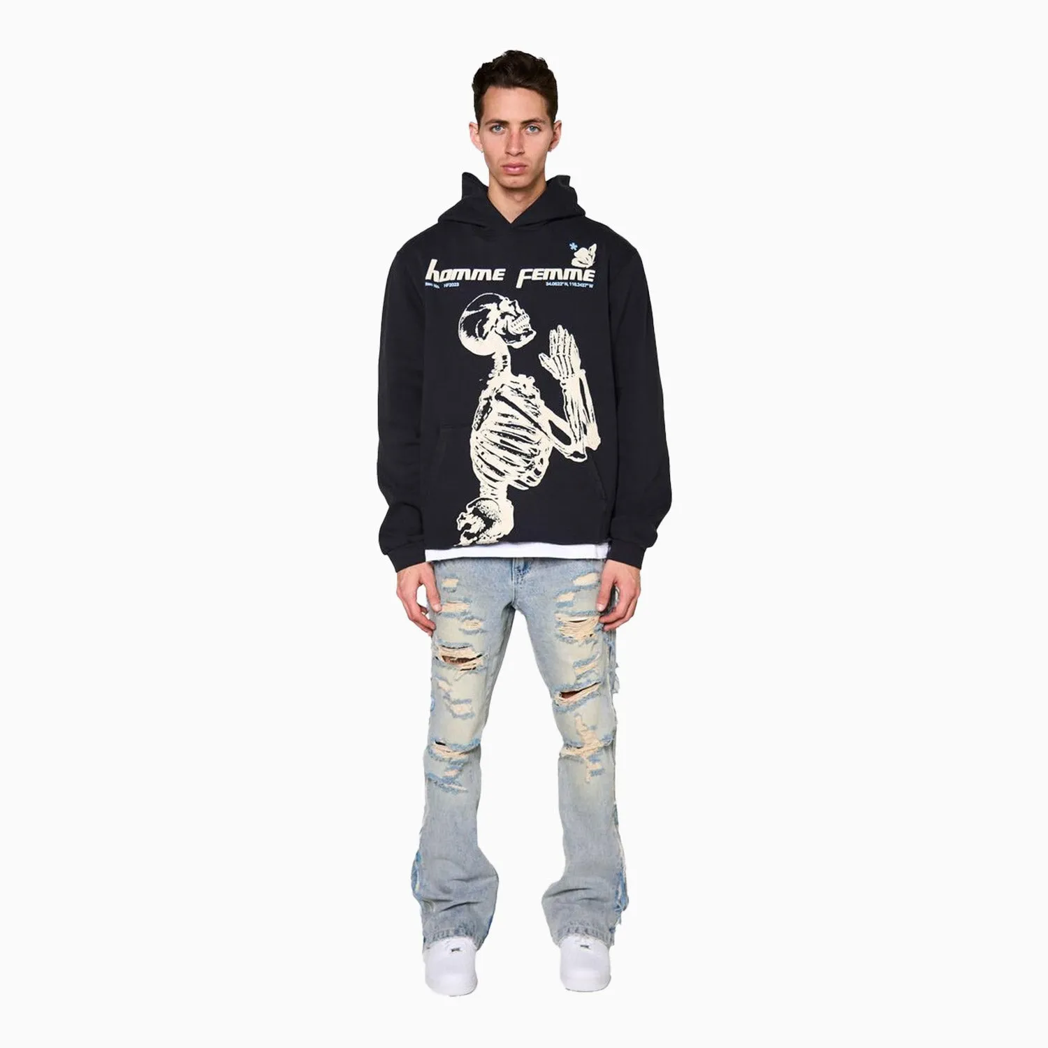 Men's Skeleton Pull Over Hoodie