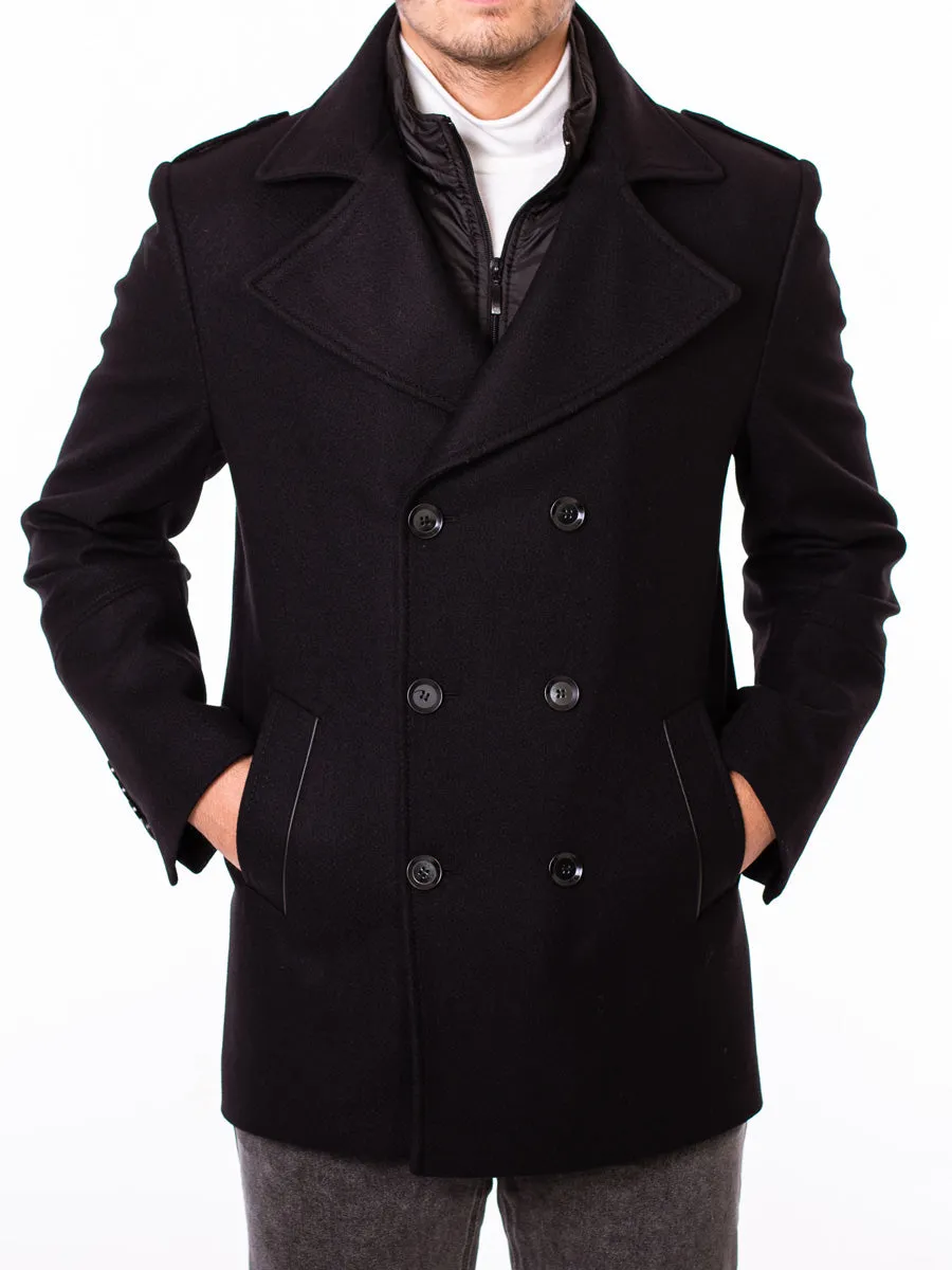 Men'S Wool Peacoat Boston