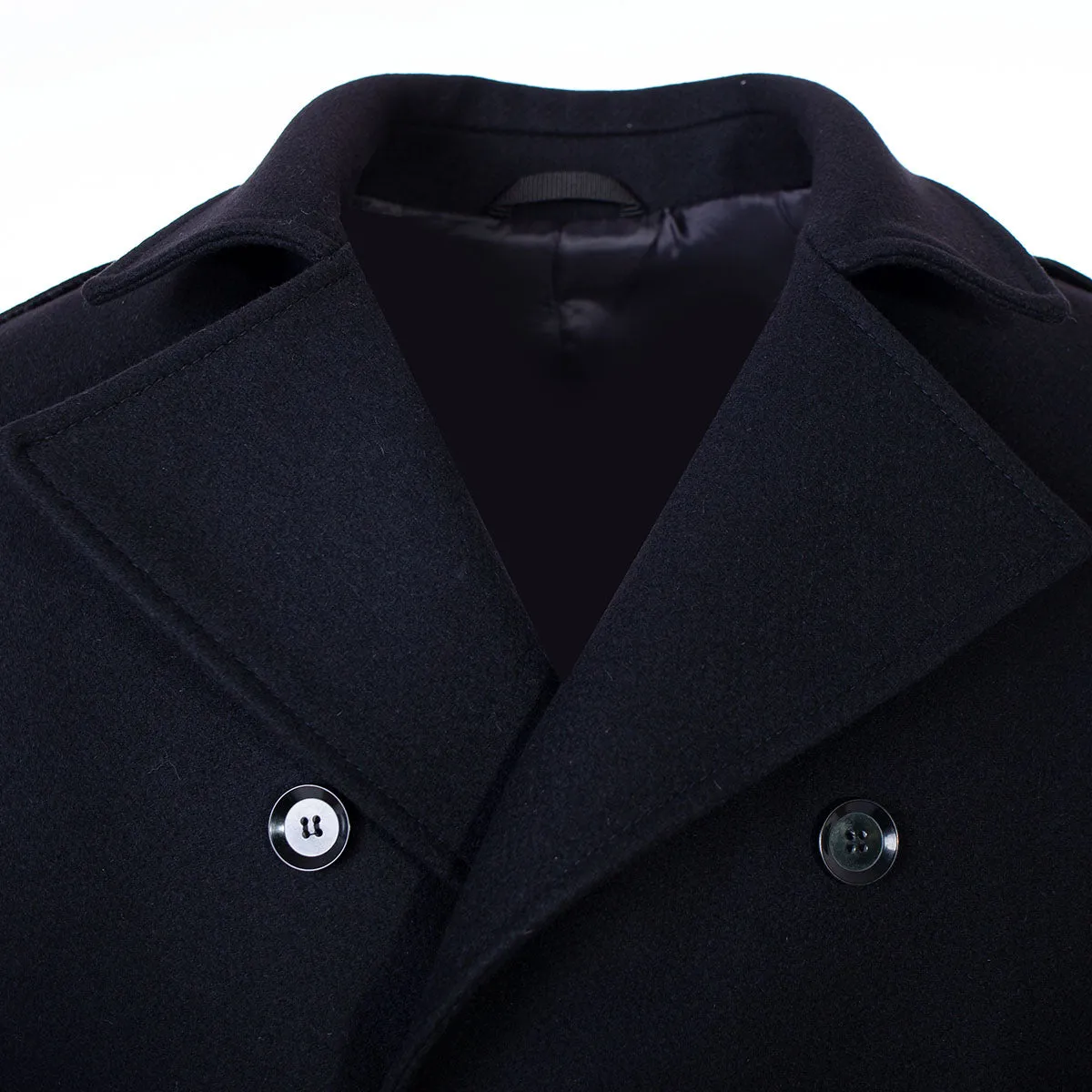 Men'S Wool Peacoat Boston