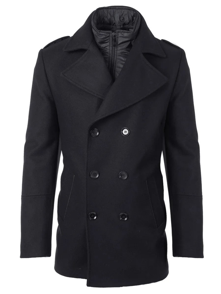 Men'S Wool Peacoat Boston