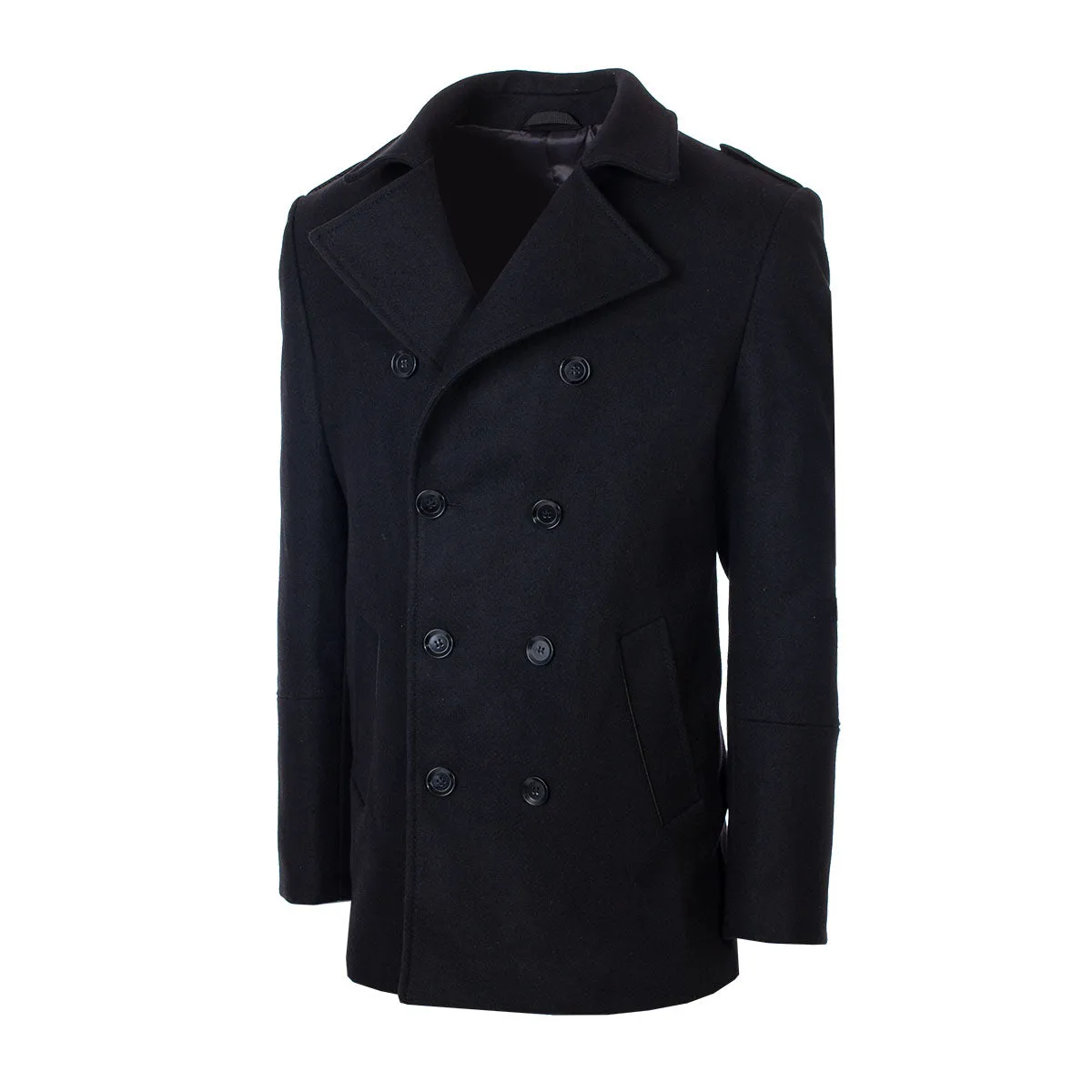 Men'S Wool Peacoat Boston