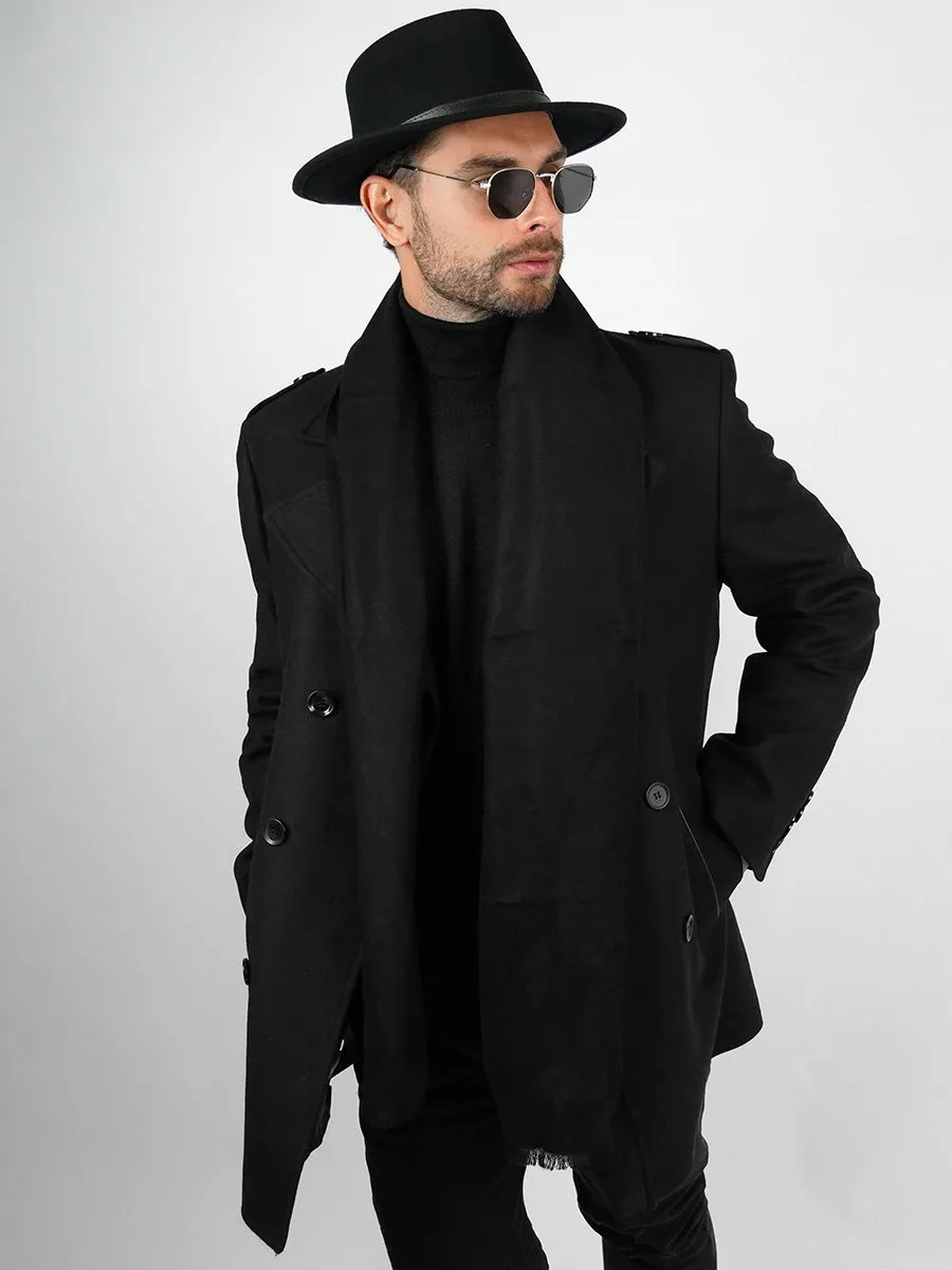 Men'S Wool Peacoat Boston