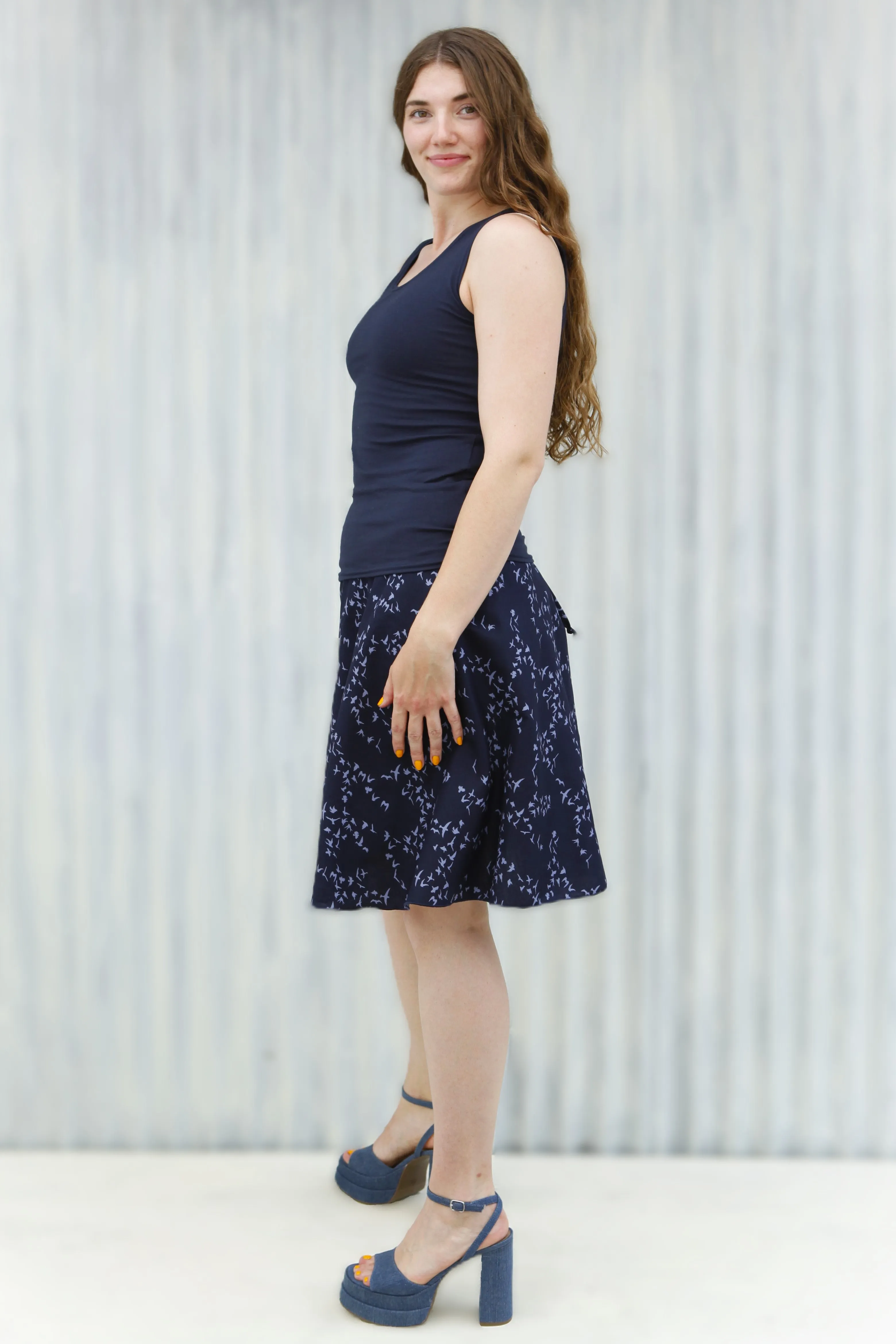 Midnight Warbler Wrap Skirt