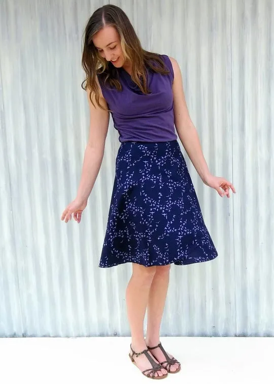 Midnight Warbler Wrap Skirt