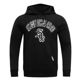 MLB CHICAGO WHITE SOX ANIMAL PRINT MEN'S DK PO HOODIE (BLACK)