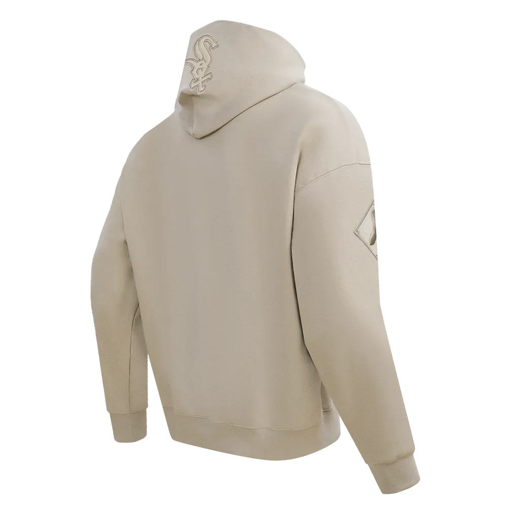 MLB CHICAGO WHITE SOX NEUTRAL DROP SHOULDER FLC PO HOODIE (TAUPE)