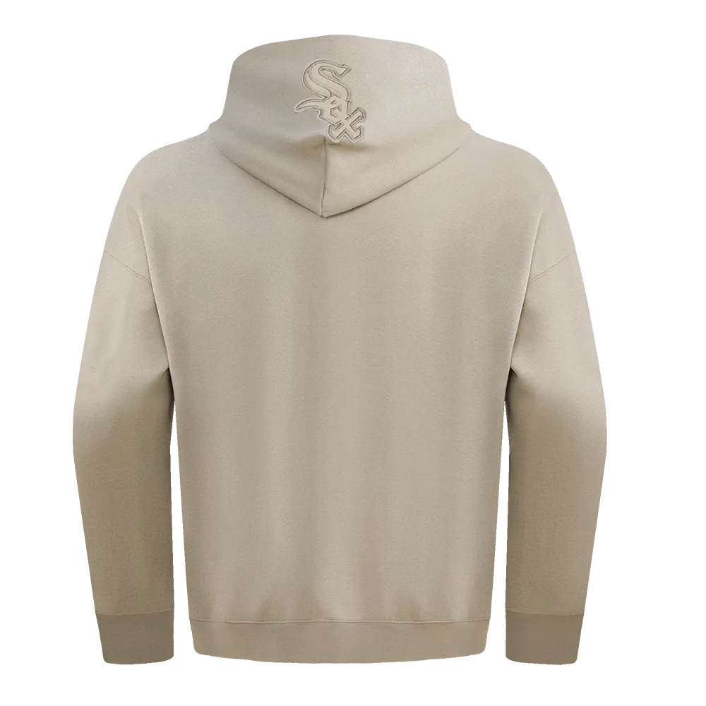 MLB CHICAGO WHITE SOX NEUTRAL DROP SHOULDER FLC PO HOODIE (TAUPE)