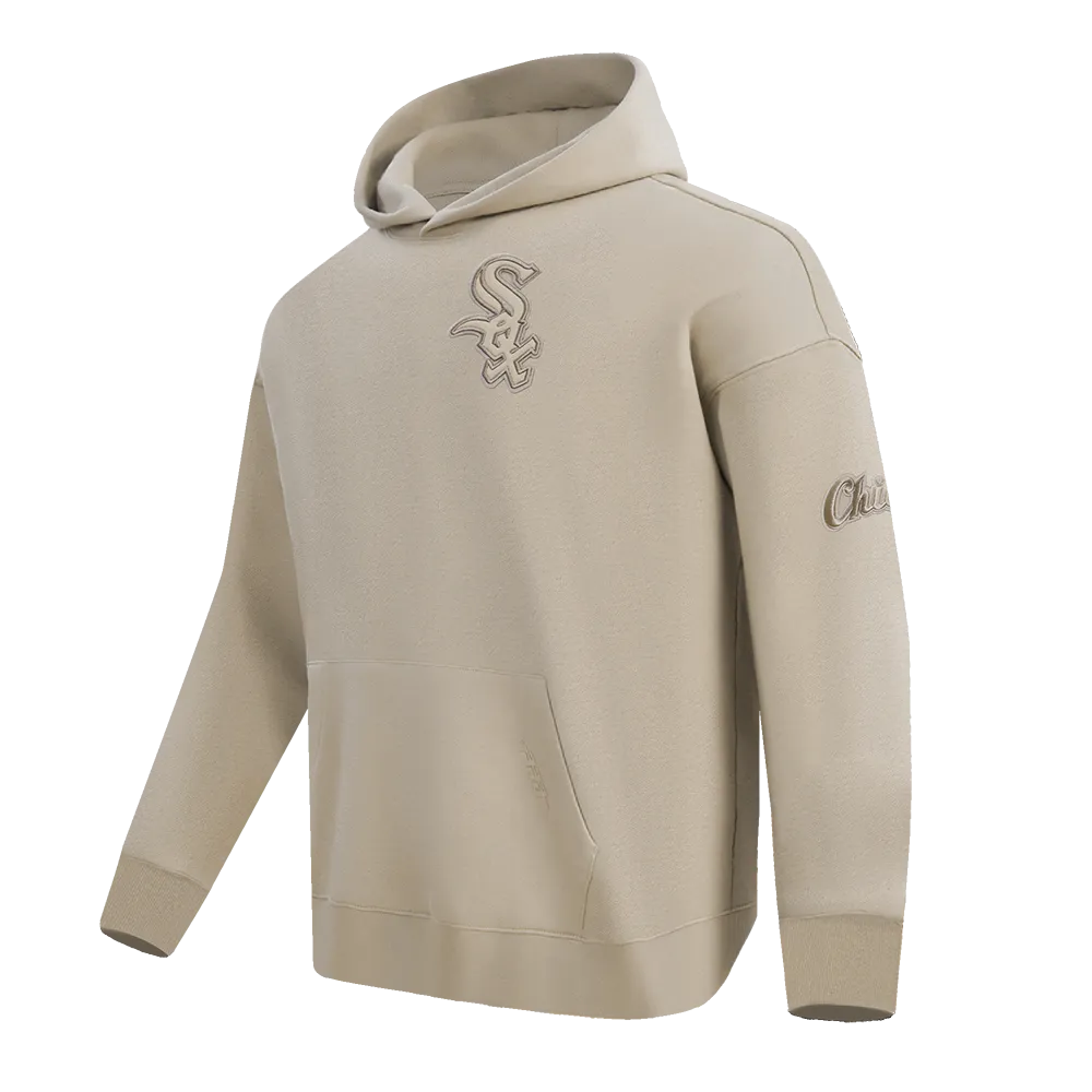 MLB CHICAGO WHITE SOX NEUTRAL DROP SHOULDER FLC PO HOODIE (TAUPE)