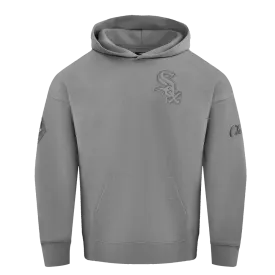 MLB CHICAGO WHITE SOX NEUTRAL MEN'S DROP SHOULDER PO HOODIE (DARK HEATHER GRAY)