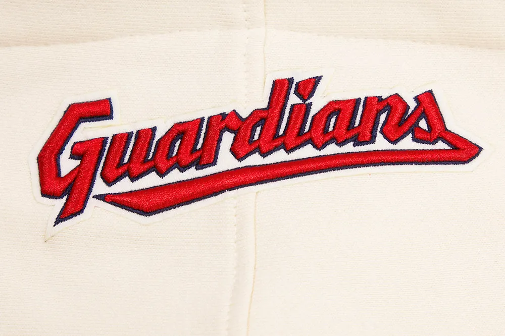 MLB CLEVELAND GUARDIANS RETRO CLASSIC MEN'S PULLOVER HOODIE (EGGSHELL/ MIDNIGHT NAVY)