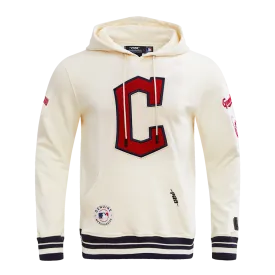 MLB CLEVELAND GUARDIANS RETRO CLASSIC MEN'S PULLOVER HOODIE (EGGSHELL/ MIDNIGHT NAVY)