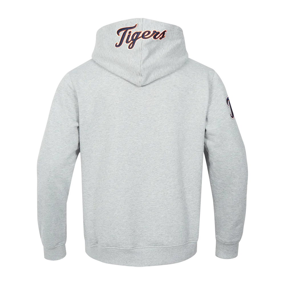 MLB DETROIT TIGERS OLD ENGLISH MEN'S PO HOODIE (HEATHER GREY)