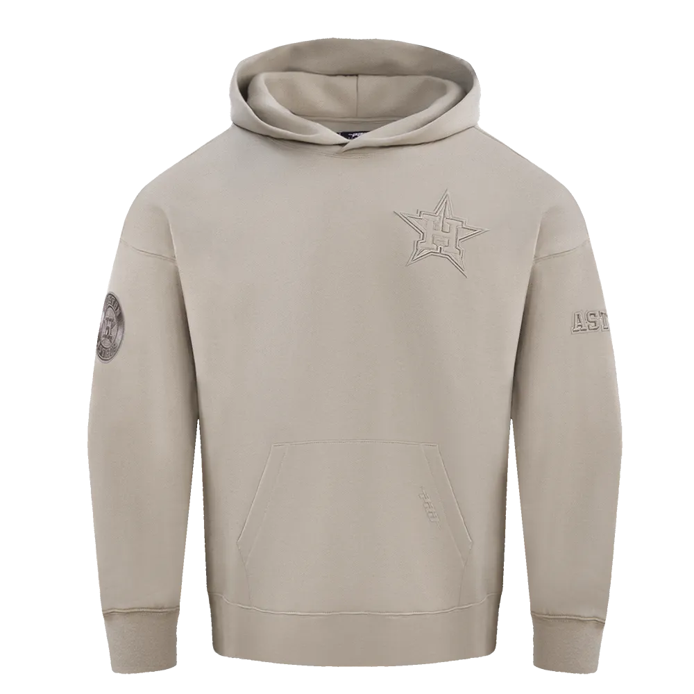 MLB HOUSTON ASTROS NEUTRAL DROP SHOULDER FLC PO HOODIE (TAUPE)