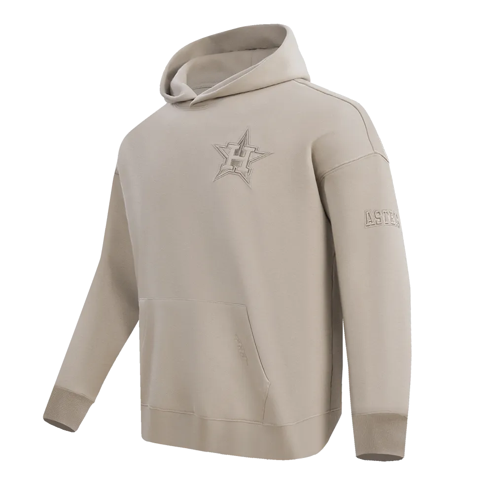 MLB HOUSTON ASTROS NEUTRAL DROP SHOULDER FLC PO HOODIE (TAUPE)